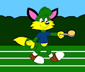 Sid the Fox with a Egg on a Spoon in the Race by CartoonFoxArt2002