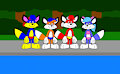 Alex, Billy, Felix and Bluebell in the Rainforest Pool by CartoonFoxArt2002