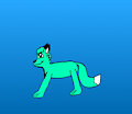 Feral Bertel the Turquoise Fox by TerryTheBlueFox
