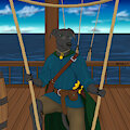 Hound at sea by Mearcu