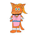 Kunoichi Cat In Pink Gi by jeremycrimson