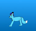 Feral Frands the Blue Fox by TerryTheBlueFox