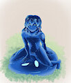 Blue slime sfw by Frank22Young