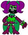 Dante Dalmatian in Girly Sexy Superheroine Costume by DemonFuego48