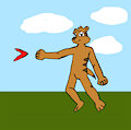 Ty's Naked Boomerang Throw by TerryTheBlueFox