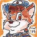Cute Kenji Watercolor Icon by Friar