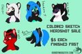 Colored Sketch Headshots, $5
