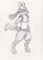 Lucario Sketch by Vulnec
