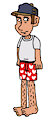 Parker Walsh in T-Shirt and Boxers Pajamas