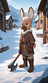 Little viking bunny by Minibit