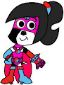 Deepak Dalmatian in Girly Sexy Superheroine Costume by DemonFuego48
