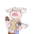 Mom pig and son pig by sedajasmin4