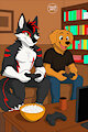 Me and My best Bud Playing games by TheGoldenRuffle