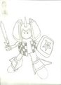 Practice Drawing #1 - Rocket Warrior by AlduinsChewtoy