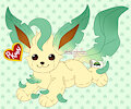 Leafeon Beanie Baby by dandyliondreamer