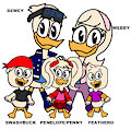 Future Duckburg Family (Dewey and Webby/The Vanderquacks) by DemonFuego48