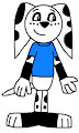 Dolly Dalmation Wearing a T-Shirt by CartoonFoxArt2002