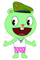 Flippy in white tank top undershirt and A-shirt and unicorn boxers (with socks) by pingguolover