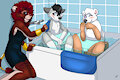 Unusual bath time by Loupy