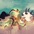 CAT SCRATCH MECHA FIGHT! by ChesterRaccoon