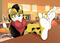 Kathy and Her Feet at the Office by LouisEugenioJR1990