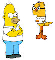 Homer Simpson and Nestor by ToonDisneyXD2009