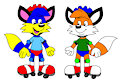 Alex and Billy in Roller Skates by CartoonFoxArt2002