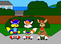 Alex, Billy and Brucie in Speedos and Roller Skates by CartoonFoxArt2002
