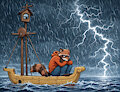 He sits on his boat adrift by TowerSmash1