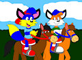 Alex and Billy Riding Horses