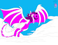 DragonWolf Mangled Flying [EPMixForever] by MangledTheArcticWolf