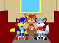 alex, brucie and freddy fox in the diaper train by CartoonFoxArt2002