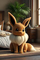 Eevee in a Bed-room(AI Generated) by GayRenamon