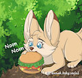 Fennec Fox eats a Burger by fennekfuchs