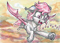 Fruitful Melody flying by ButtercupSaiyan