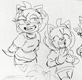 Movie Amy Rose traditional doodles by Meowwabae