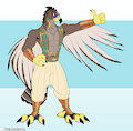 Booted Eagle character design (Patreon Ult. Comm) 09/2025 by SpelunkerSal