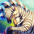 Hugging the zebra bf! by Cachuchas