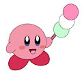 Kirby with Hanami Dango