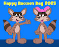 Happy Raccoon Day 2025 by CartoonFoxArt2002
