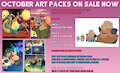OCTOBER ART PACKS ON SALE by ChesterRaccoon