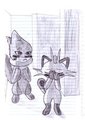 Meowth and Buizel Yuri