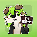 Horny sign sticker YCH for Pyrie
