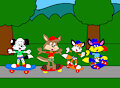 Briefs Boys on Skateboards by CartoonFoxArt2002