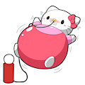 Inflated Hello Kitty 1000x1000 pixels reupload by Estelarbunny