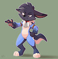 Comm: Wind Powered Suit by AjinArts