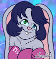 Looking up at you with those Bunny Eyes by lunalaimoonglow