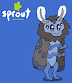 Sprout: Blue Moth Monster Artwork