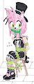 GOTH GIRL AMY ROSE THE HEDGEHOG HAMPERED