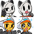 Lattemotes - Ikanov and Meowl by Starfoth